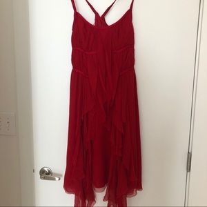 Armani Exchange Acetate Red Dress